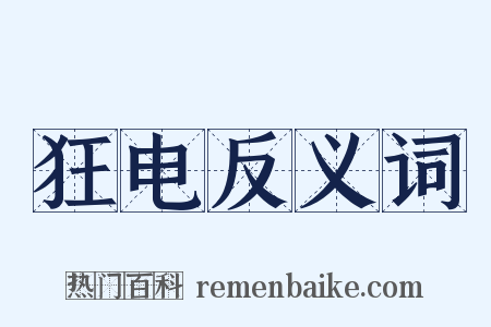 狂电反义词是什么意思的图片